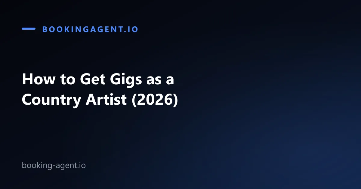 How to get gigs as a country artist in 2026: honky-tonks, fairs and rodeos, breweries, dance halls, and private events