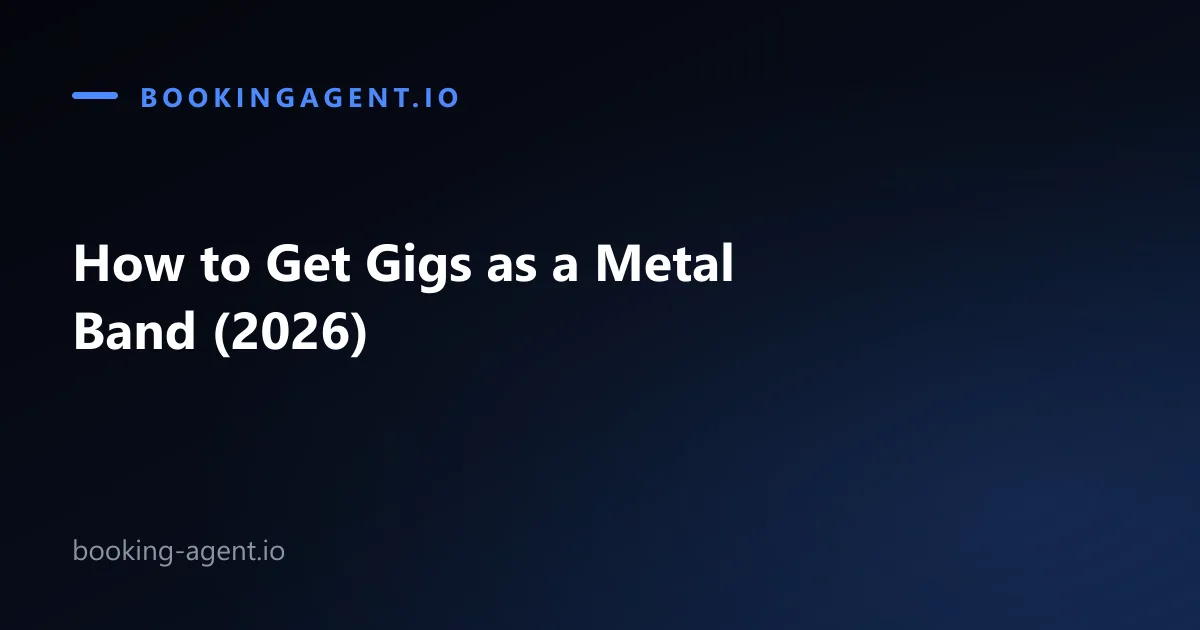 How to get gigs as a metal band in 2026: scene promoters, DIY spaces, show swaps, subgenre bill matching, and merch economics
