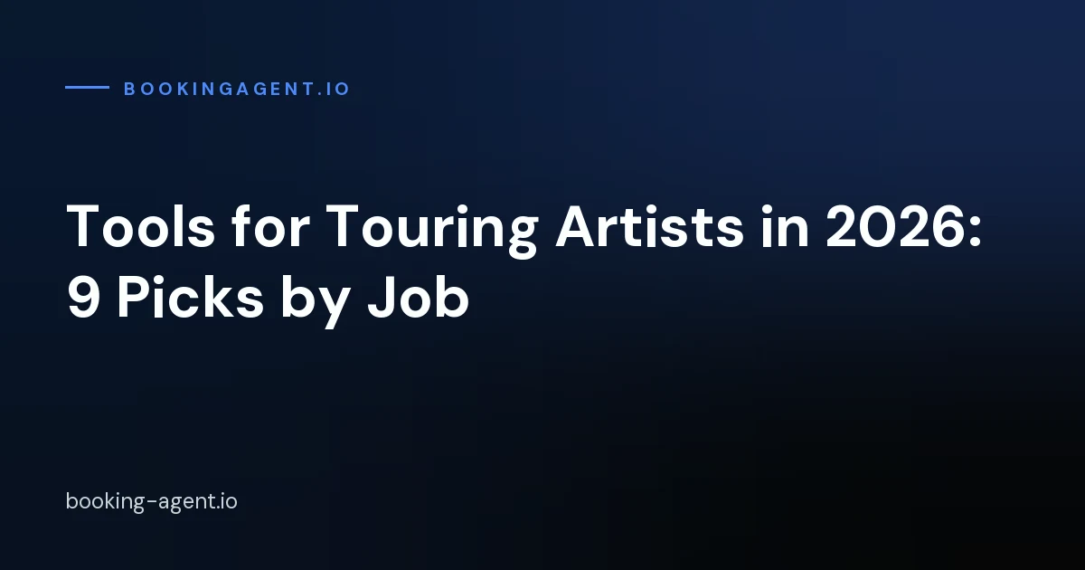 Tools for touring artists in 2026 sorted by the job they do