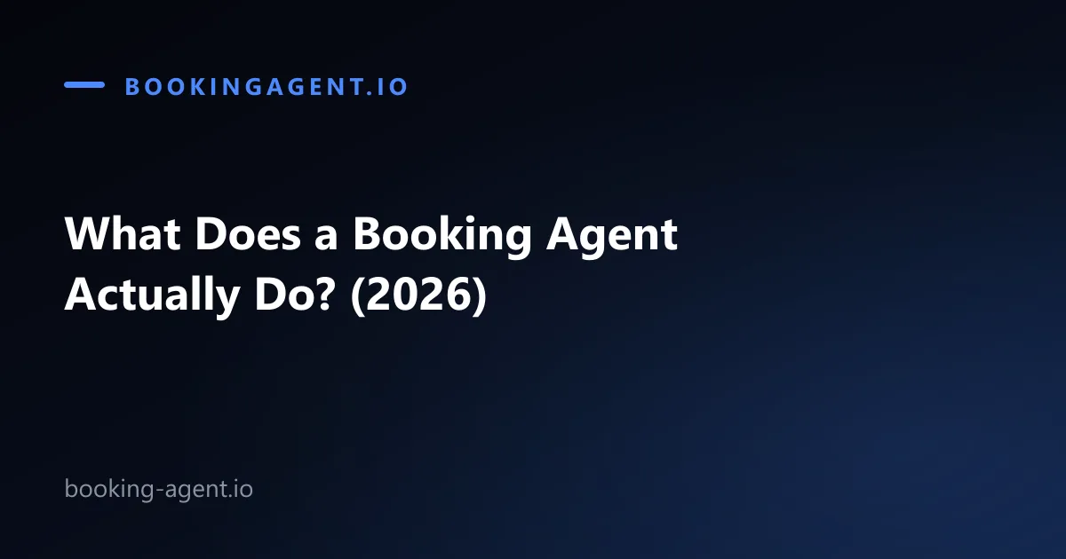 What does a booking agent actually do in 2026, sourcing shows, negotiating offers, routing tours, and chasing settlement